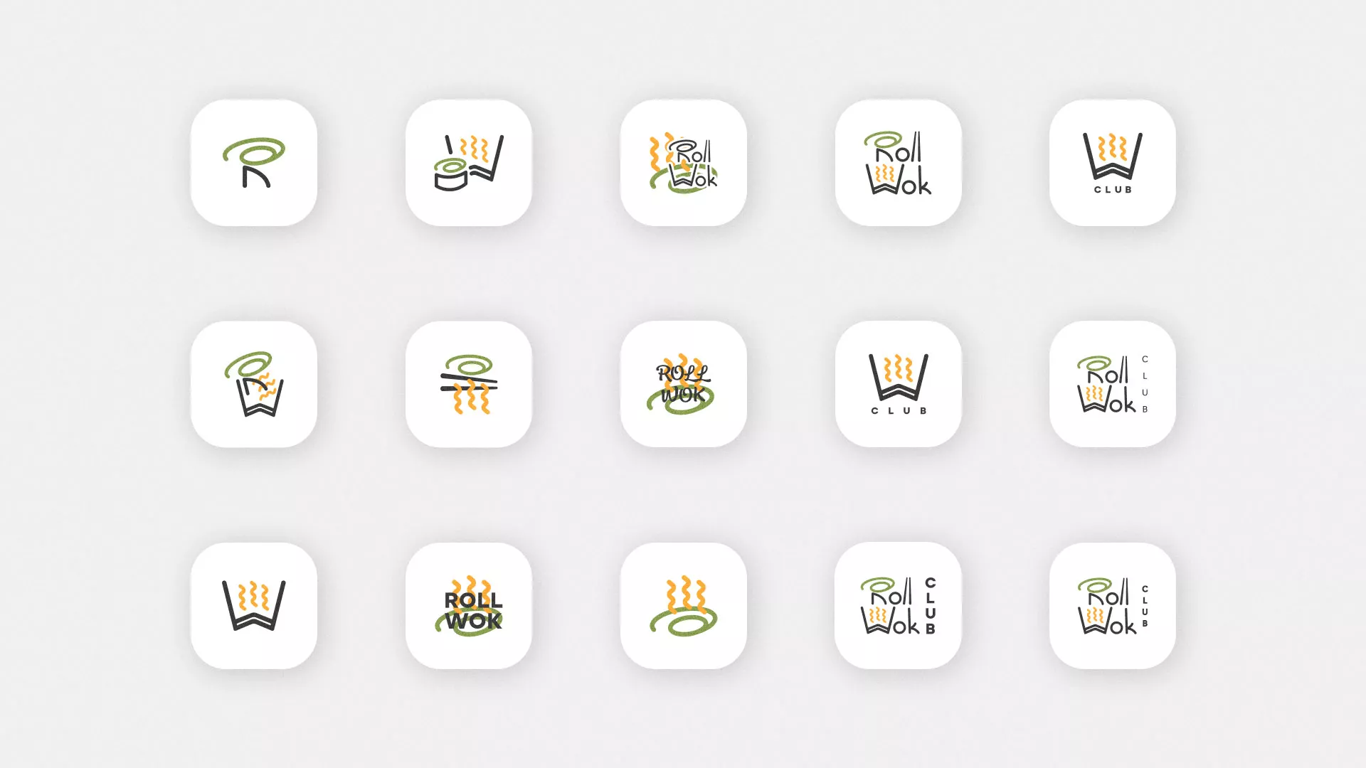 Разработка иконки приложения суши-бара «Roll Wok Club» в Знаменске